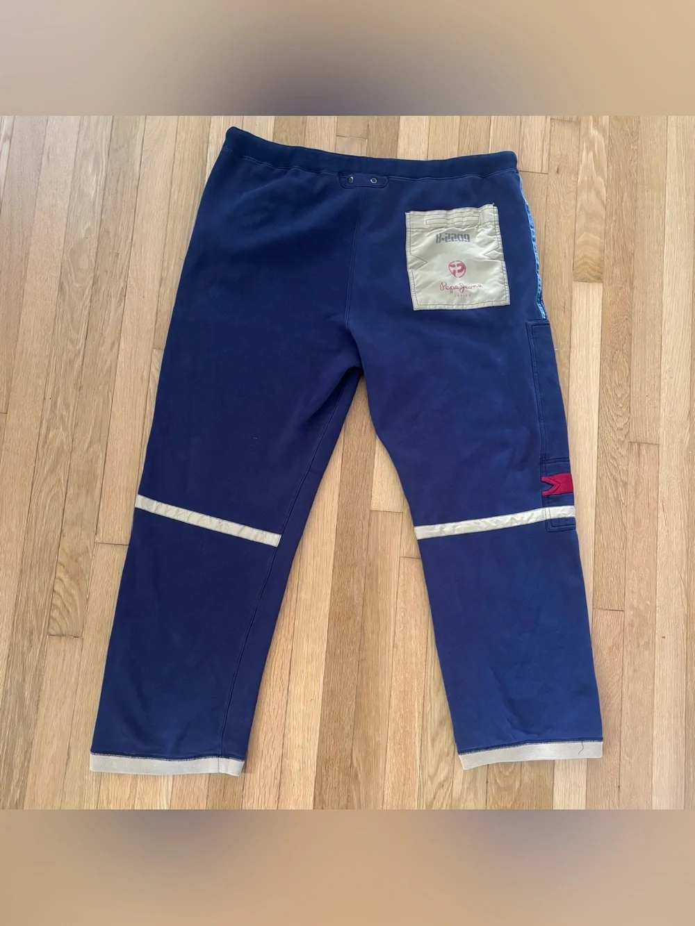 Vintage Pepe Jeans Denim Worxx Sweatpants 2XL Navy Track Pants Baggy Y2K